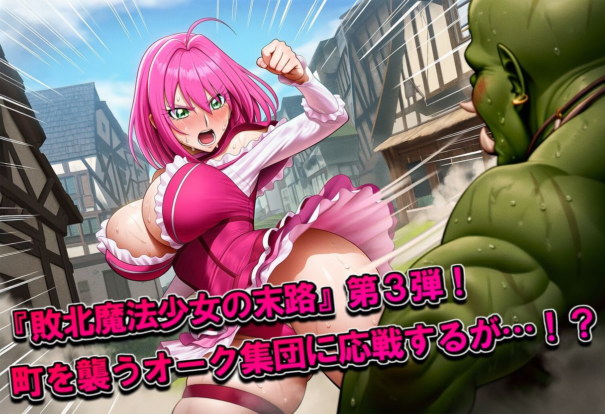 敗北魔法少女の末路 〜オークへ嫁入り編〜 サンプル1ページ目