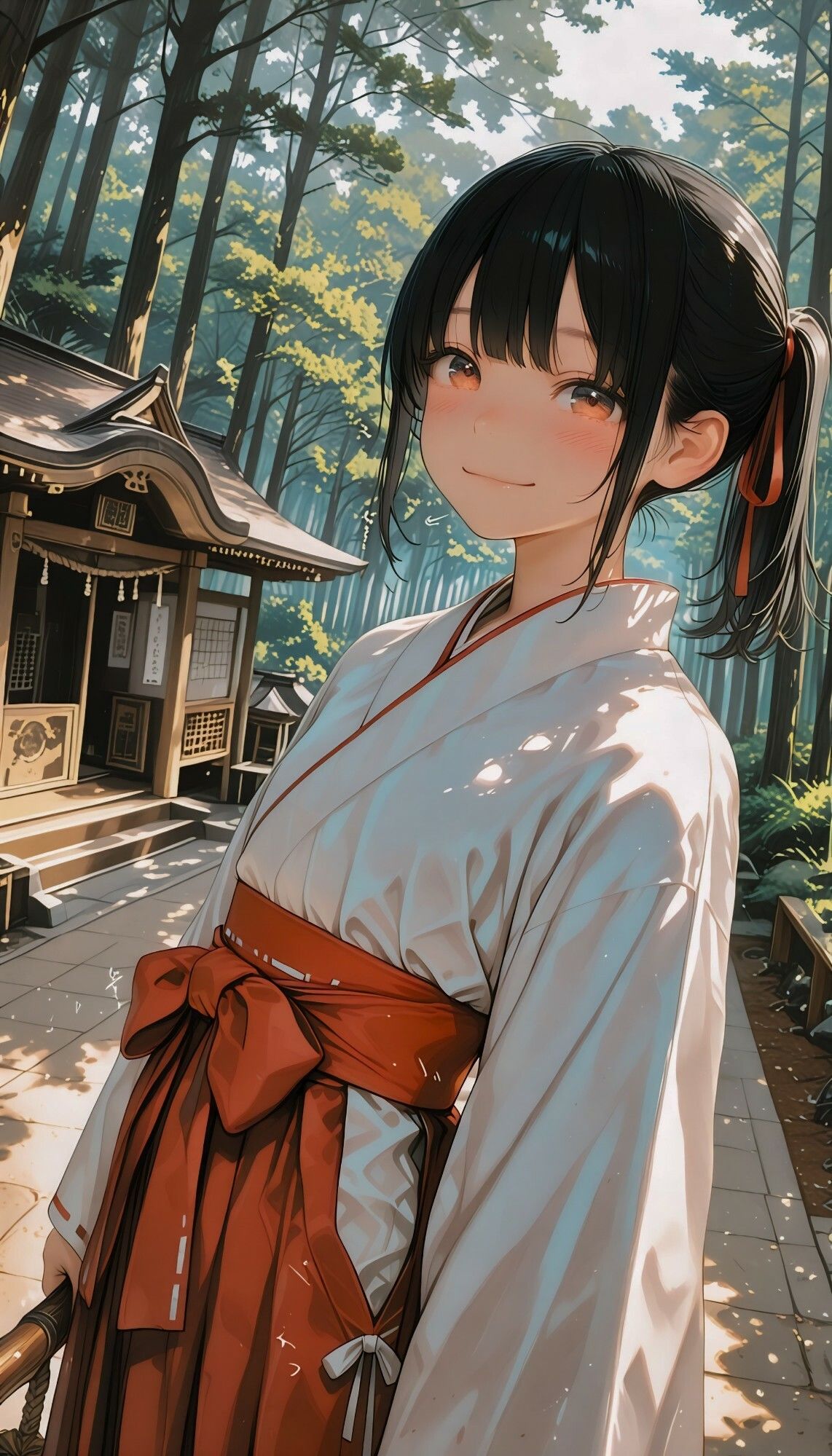 ついてる娘 巫女 サンプル1ページ目