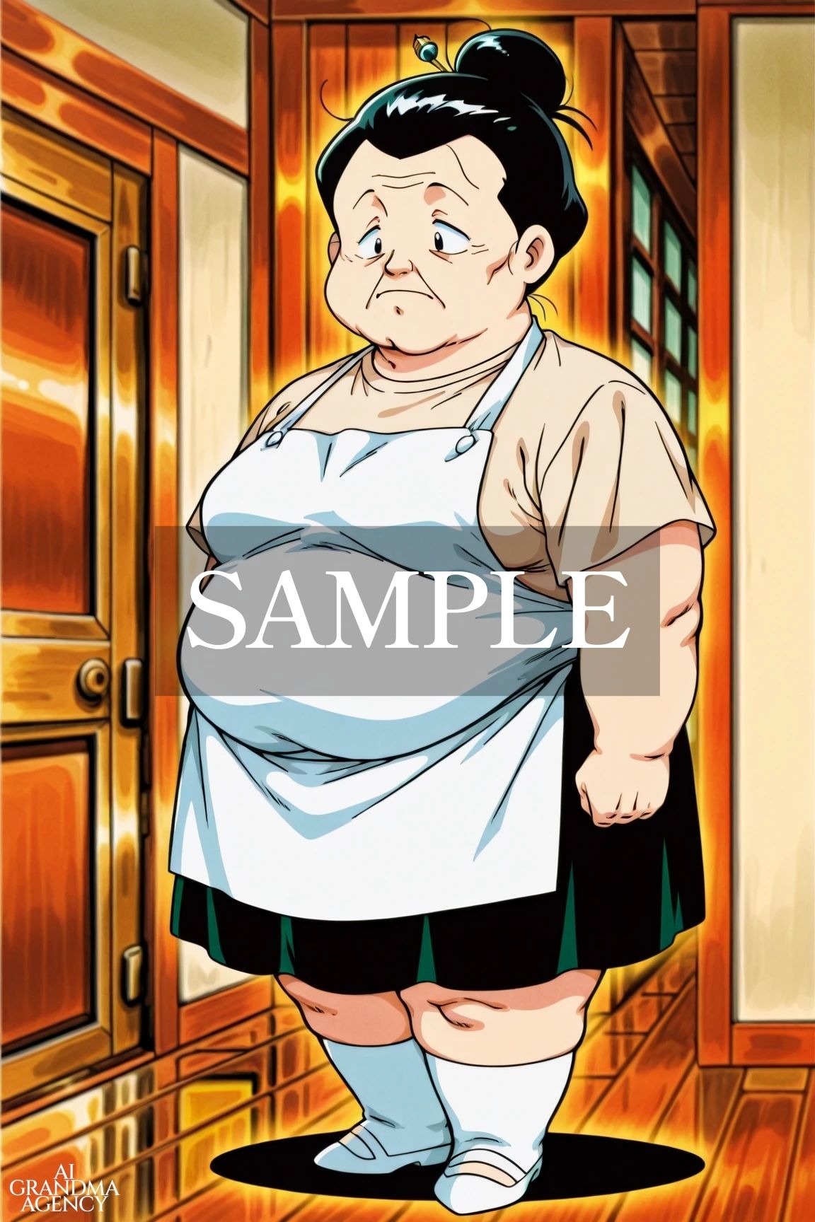 二次元老女 モブキャラのおばちゃんだってエッチしたい サンプル1ページ目