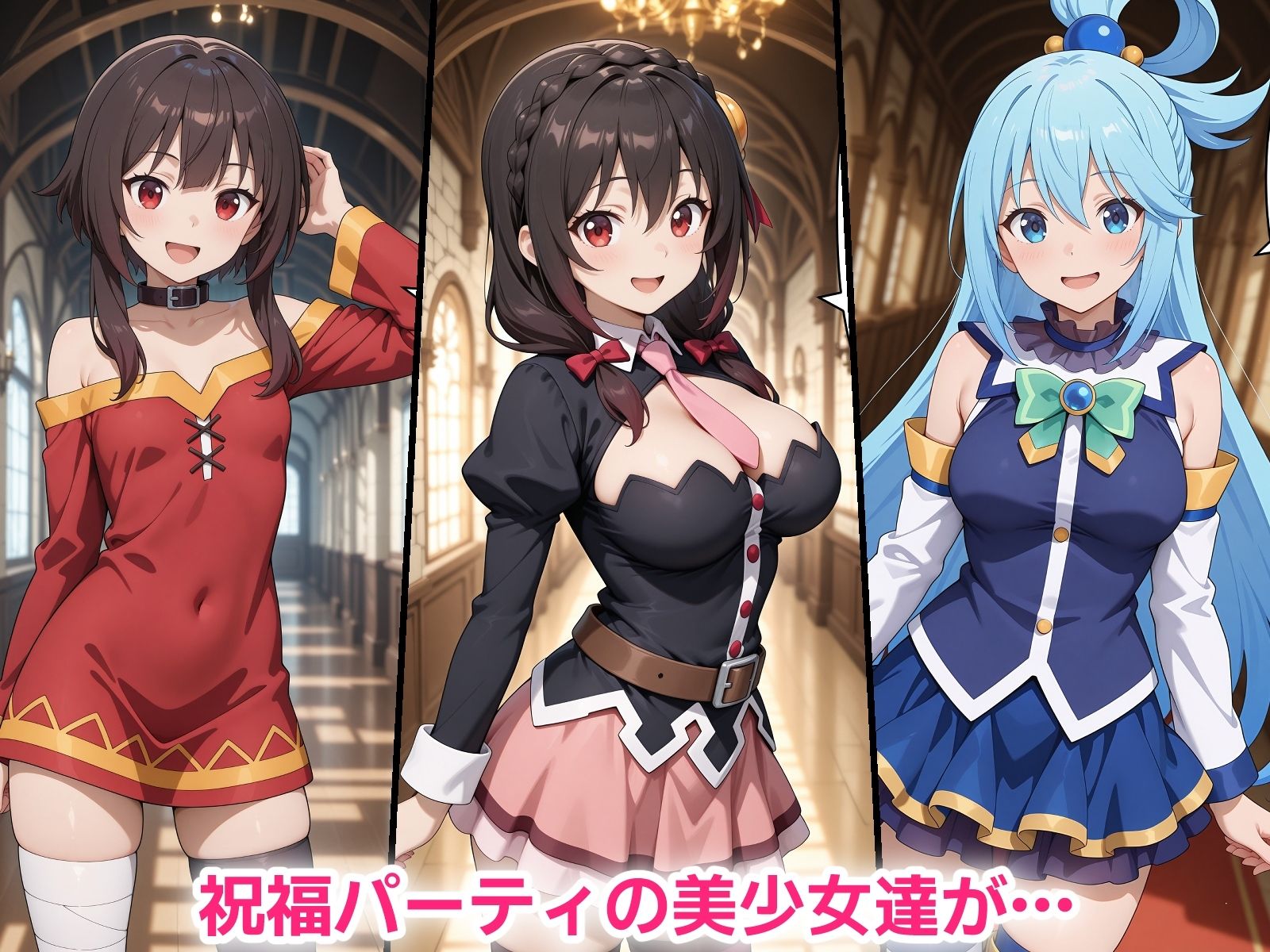 催●おじさんに寝取られる祝福パーティの三人〜全員メス堕ち・孕ませ〜 サンプル1ページ目
