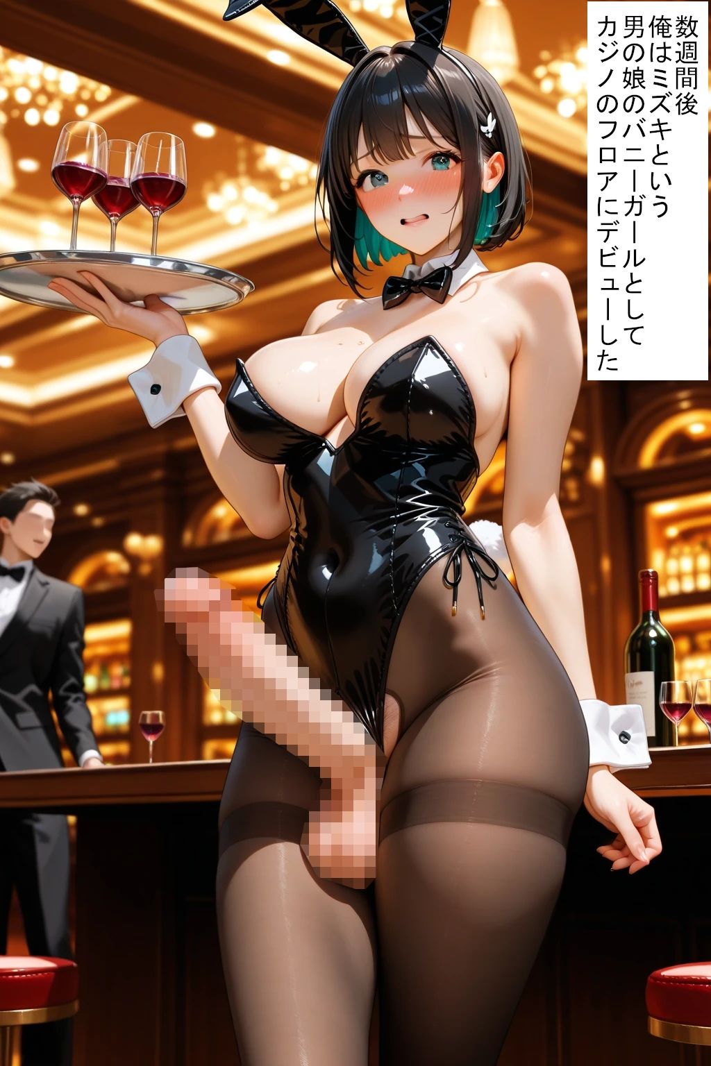 ふたなりバニー倶楽部 違法地下カジノの男の娘（ストーリー付）  ギャンブルの代償を払いメス兎に堕ちた或る男の話 サンプル6ページ目