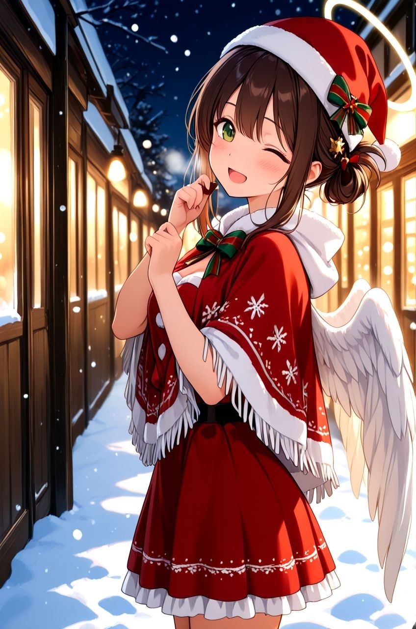 拾った美少女天使にエッチなこと教えたらドハマりしちゃっていつまでも天界に帰れるのに帰らないお話 聖なる夜編 サンプル1ページ目