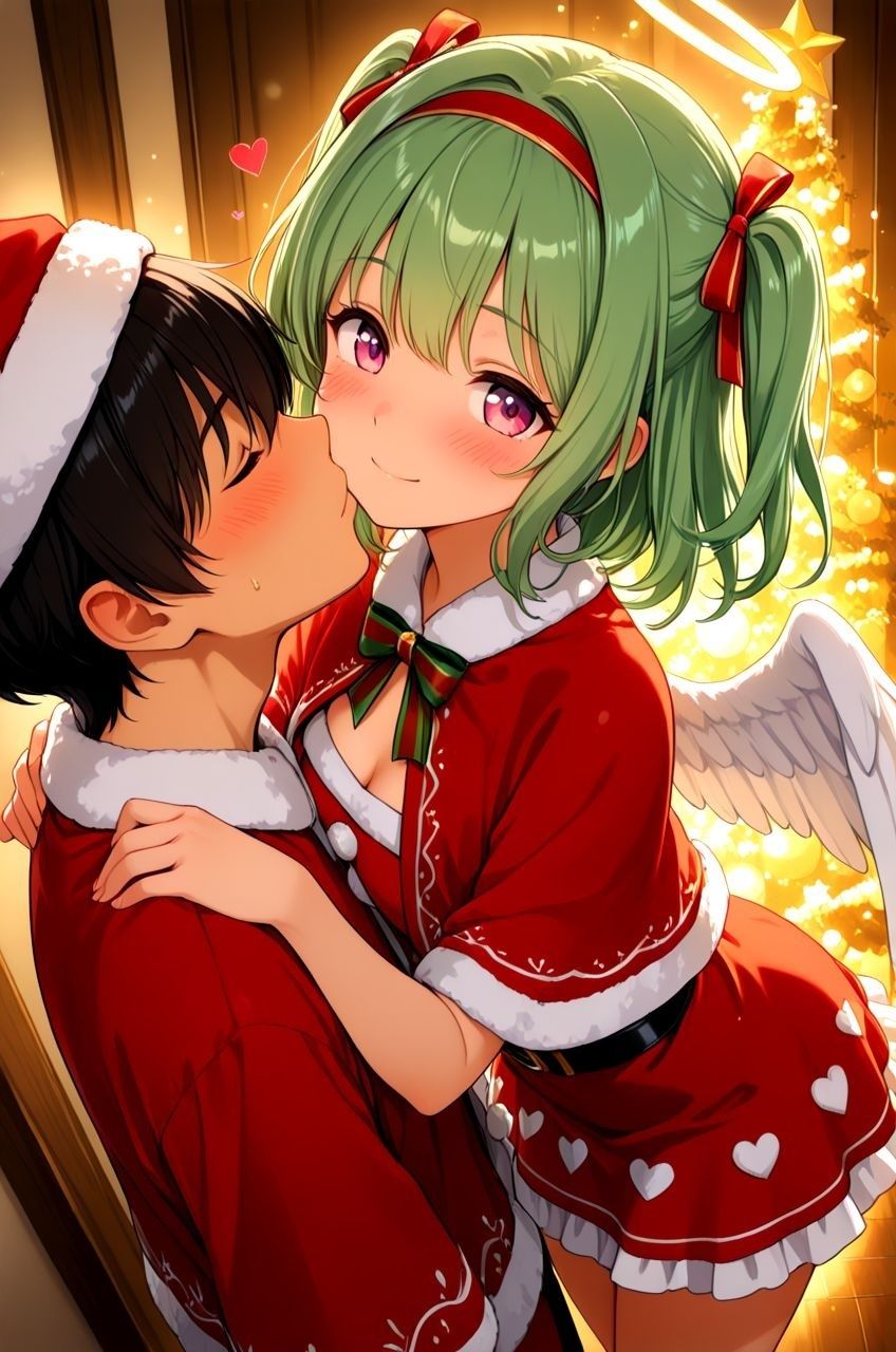 拾った美少女天使にエッチなこと教えたらドハマりしちゃっていつまでも天界に帰れるのに帰らないお話 聖なる夜編 サンプル2ページ目