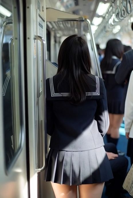 盗撮風動画 vol.2 女子校生通学電車編 サンプル1ページ目