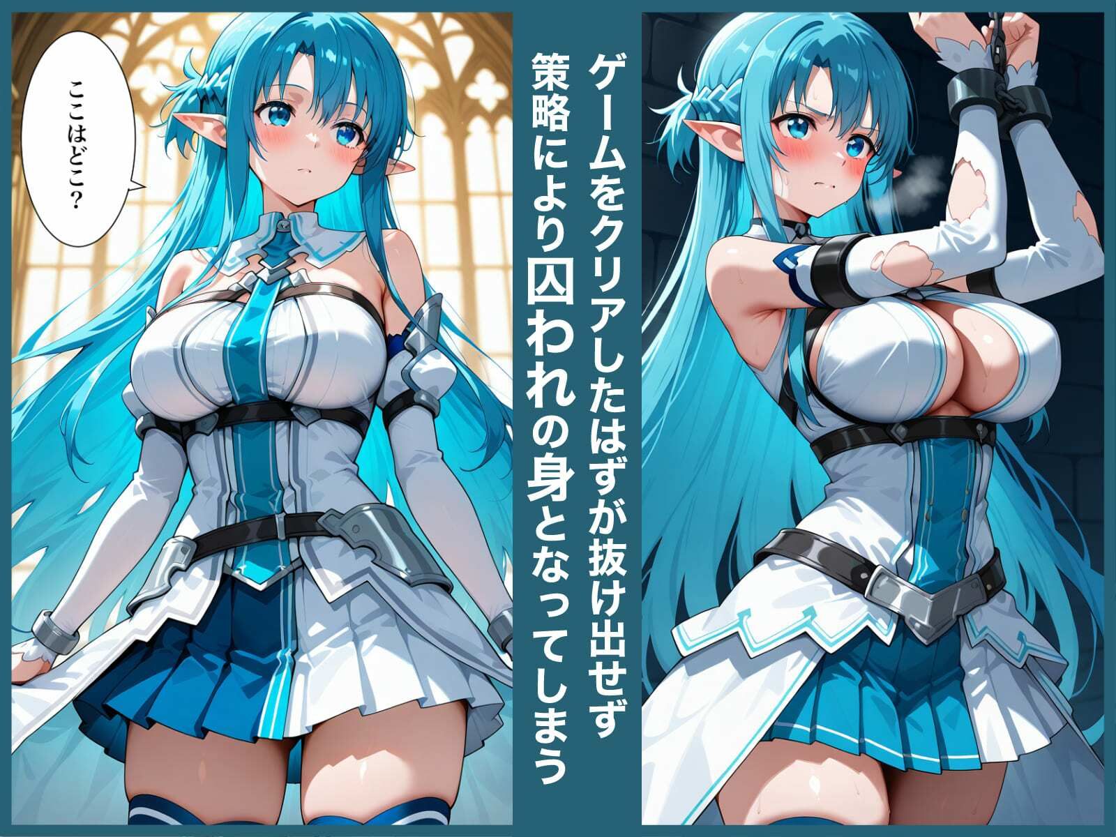 囚われエルフおっぱい調教 サンプル1ページ目