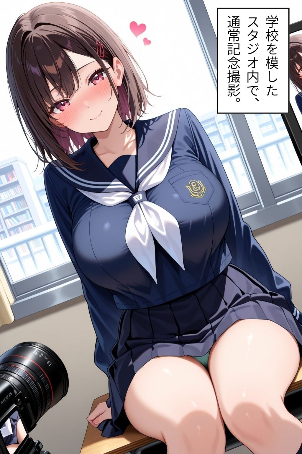 セーラー服写真館 〜 第一部:休日の秘密の撮影会 サンプル3ページ目