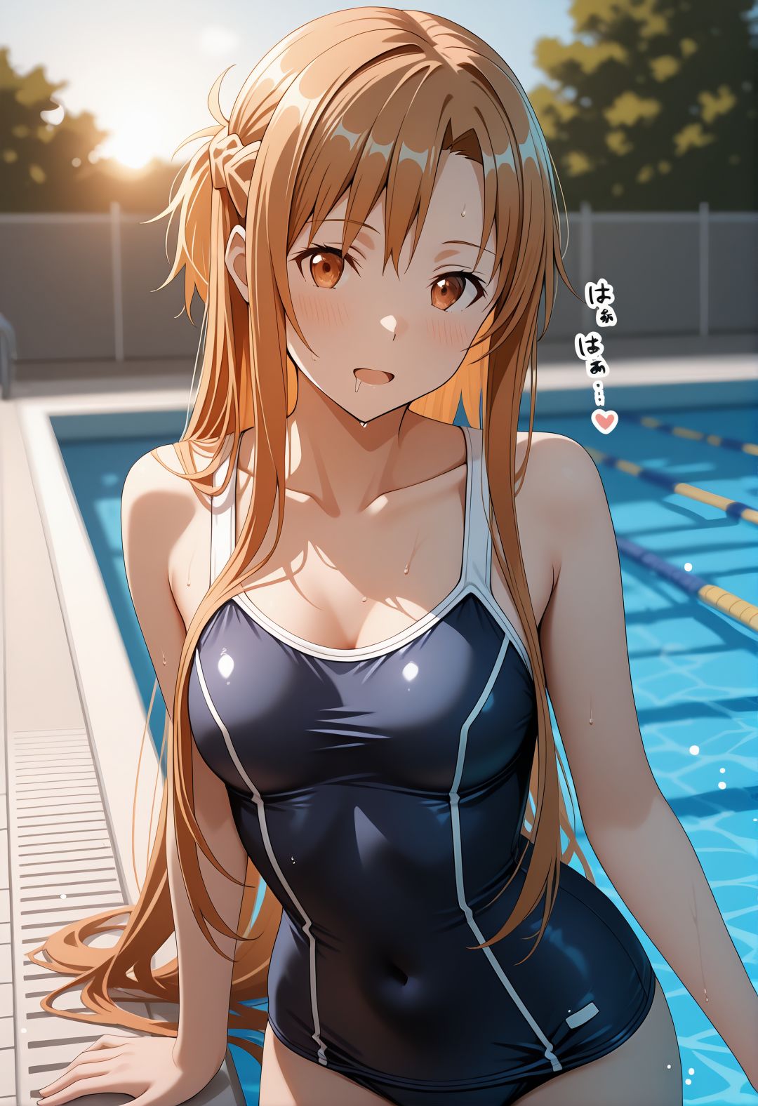 【242枚】ア〇ナ催●学園性活〜結城明〇奈が教室・プール・トイレで完全服従イチャラブ調教〜 サンプル5ページ目