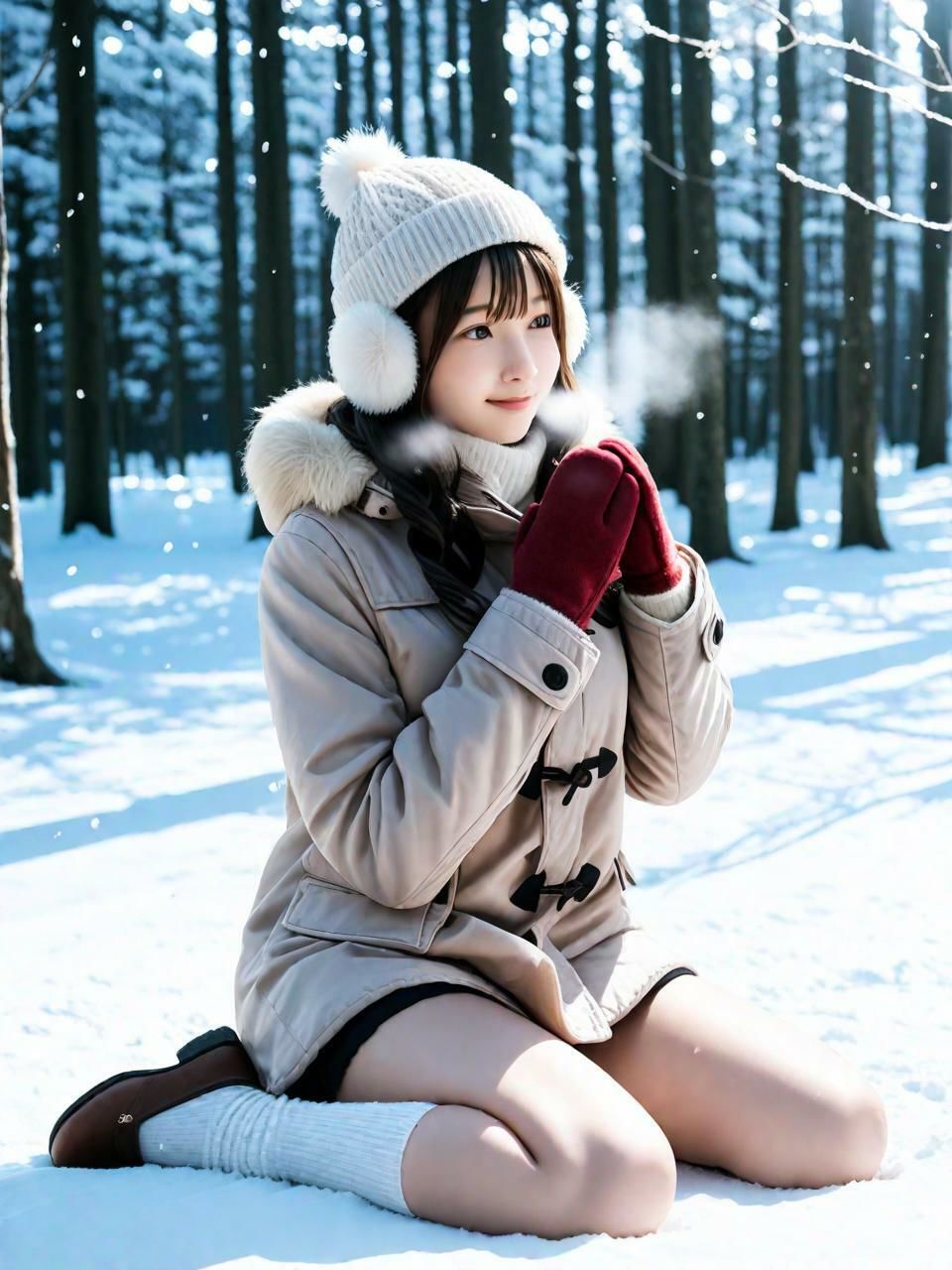 セックス雪の中（411枚）【実写系AI超リアルCG集ult】 サンプル1ページ目