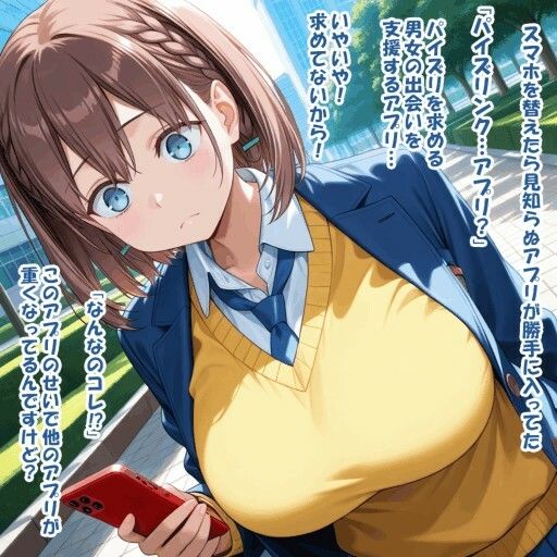 パイズリ異能力おじさん  パイズリンクアプリ 編 サンプル1ページ目
