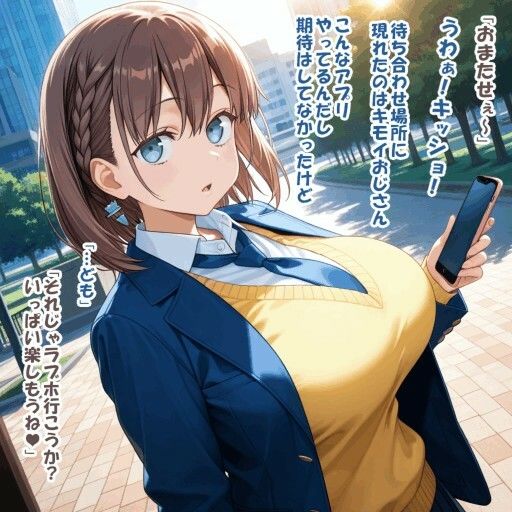 パイズリ異能力おじさん  パイズリンクアプリ 編 サンプル4ページ目