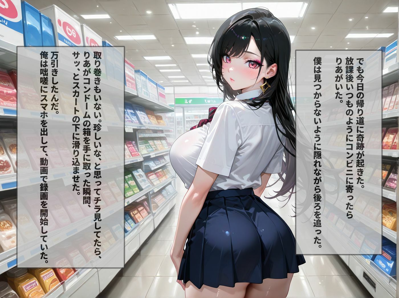 生意気な白ギャル巨乳の弱み握ってオタクの僕がわからせてやったw サンプル3ページ目