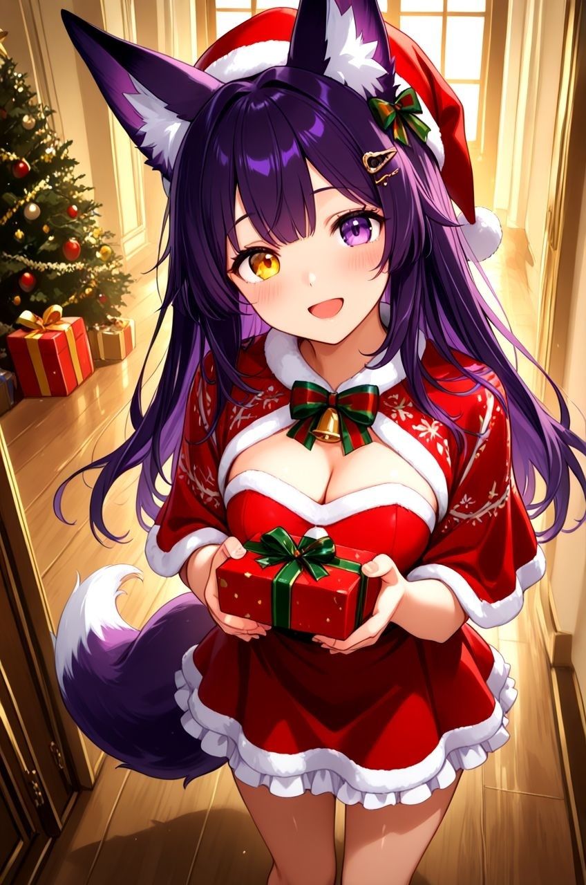 ケモミミ美少女と過ごすえっちなクリスマス サンプル1ページ目