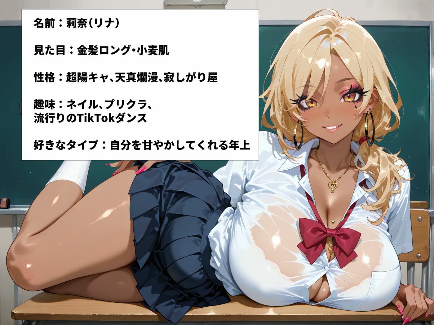 爆乳黒ギャルJKを順番に呼び出していいなり性教育 サンプル1ページ目