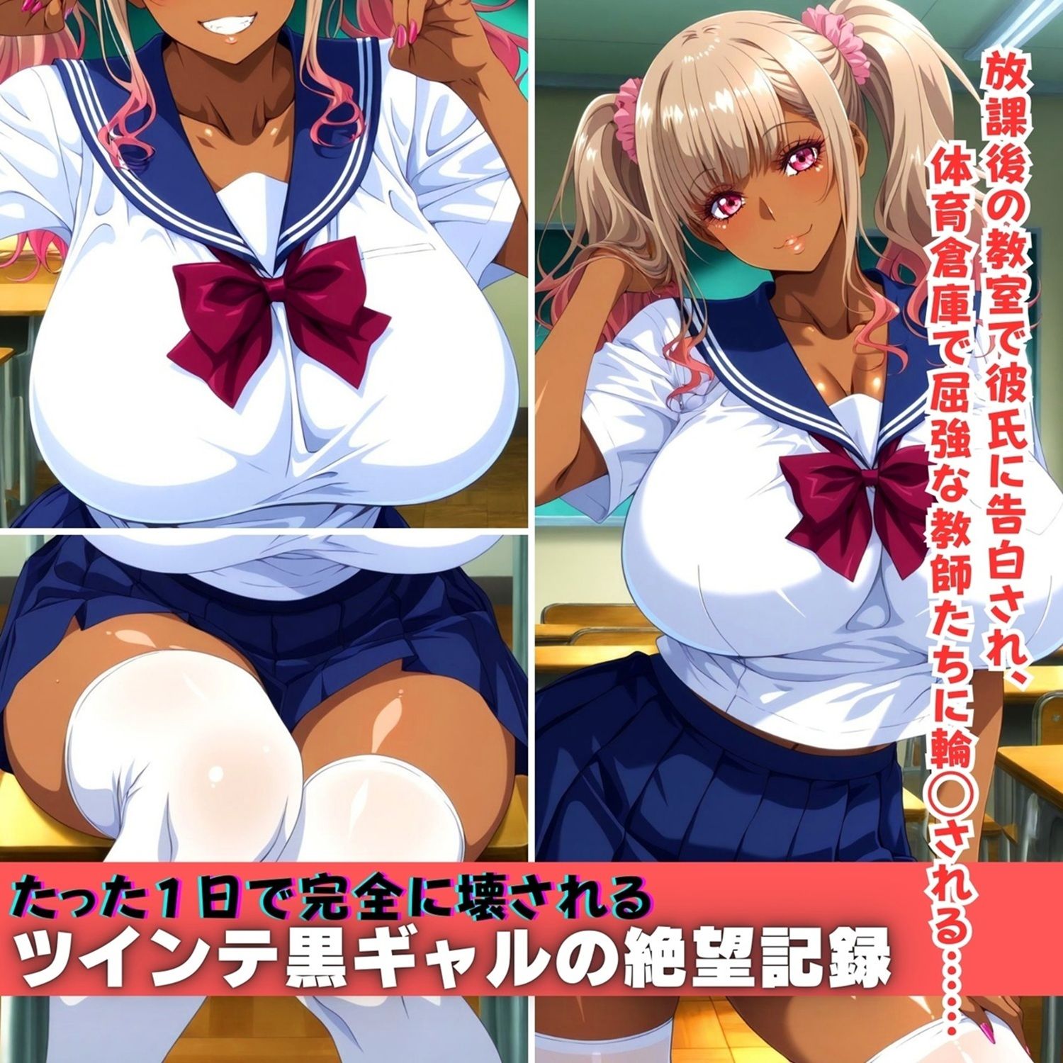 黒ギャルは教室で同級生に、体育倉庫で教師に堕とされる 〜甘い放課後からブルマ輪●地獄まで〜 サンプル1ページ目