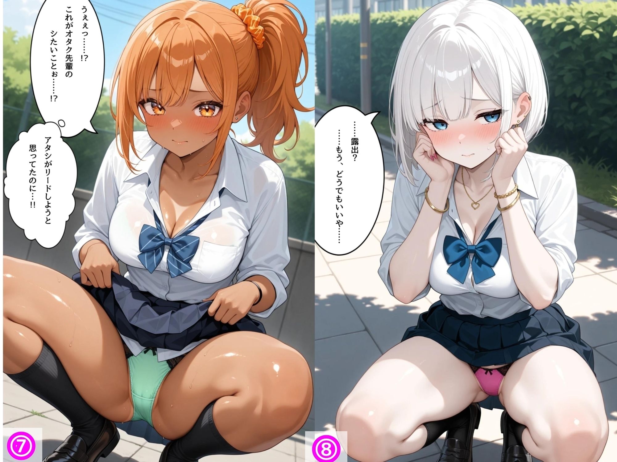 【410枚】野外露出ギャル10人斬りラブデート！ 公衆の面前で全員中出しSEX！【一部セリフ付き】 サンプル9ページ目