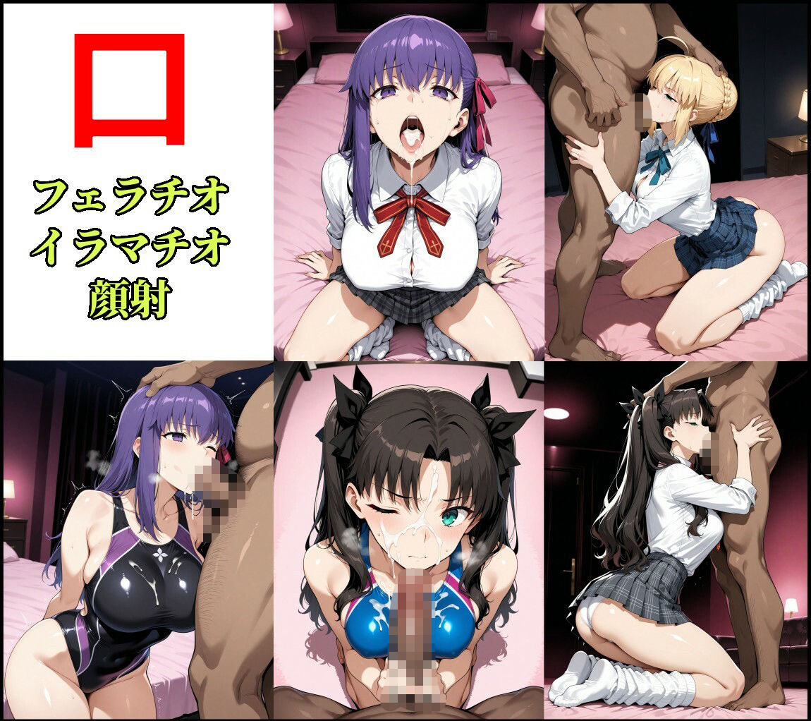 Fate/Staynight ヒロインズ制服＋競泳水着CG集 サンプル4ページ目