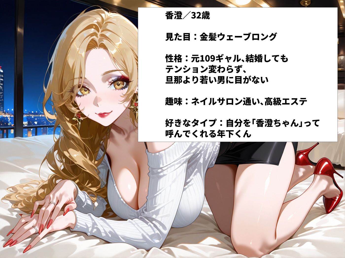 爆乳人妻ギャルを高級ホテルに順番に呼び出しNTR サンプル1ページ目
