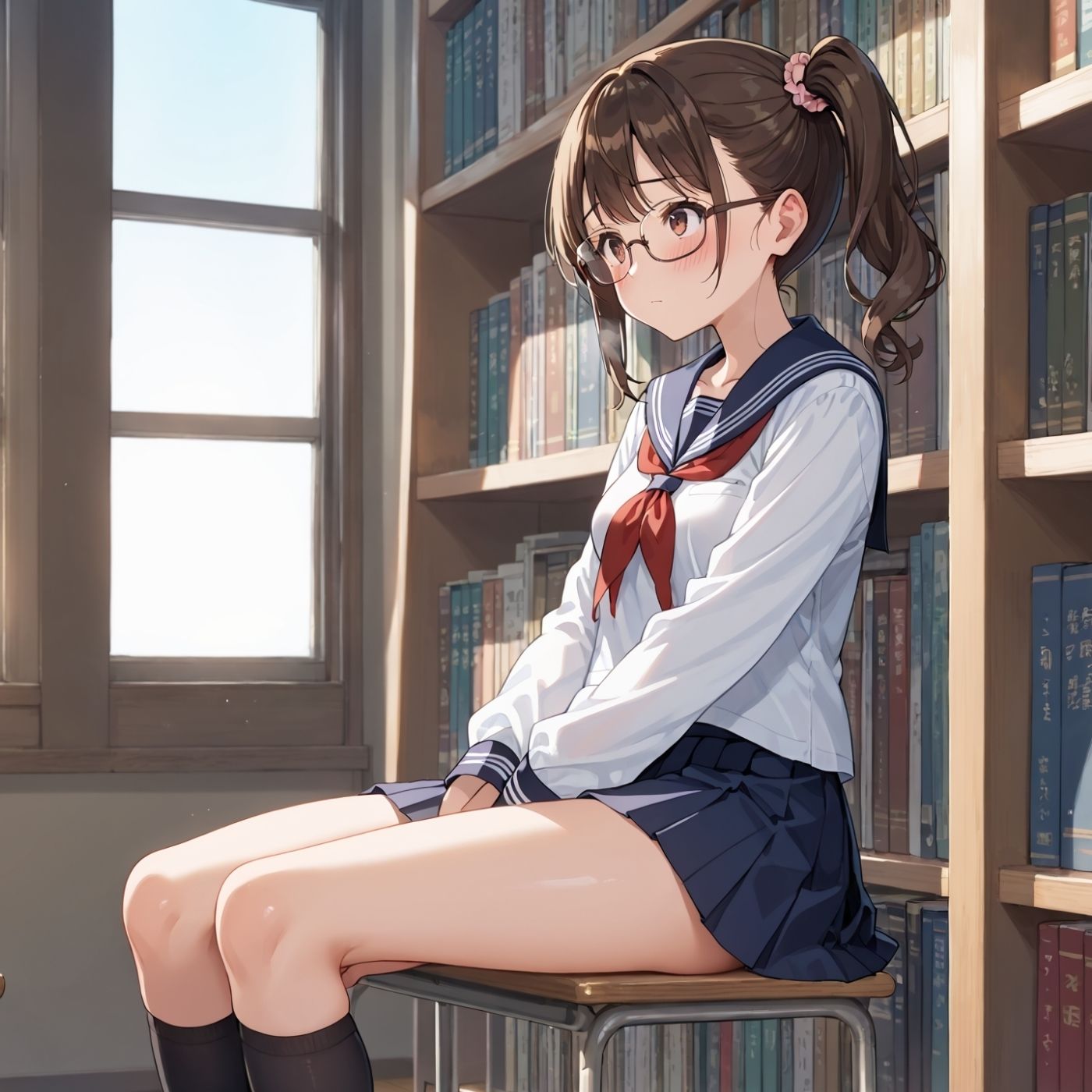 学園性活！図書委員と官能的な秘め事1【メガネ美少女の厳選CG350枚収録】 サンプル3ページ目