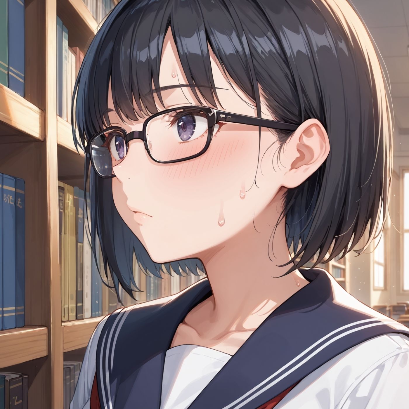 学園性活！図書委員と官能的な秘め事1【メガネ美少女の厳選CG350枚収録】 サンプル6ページ目