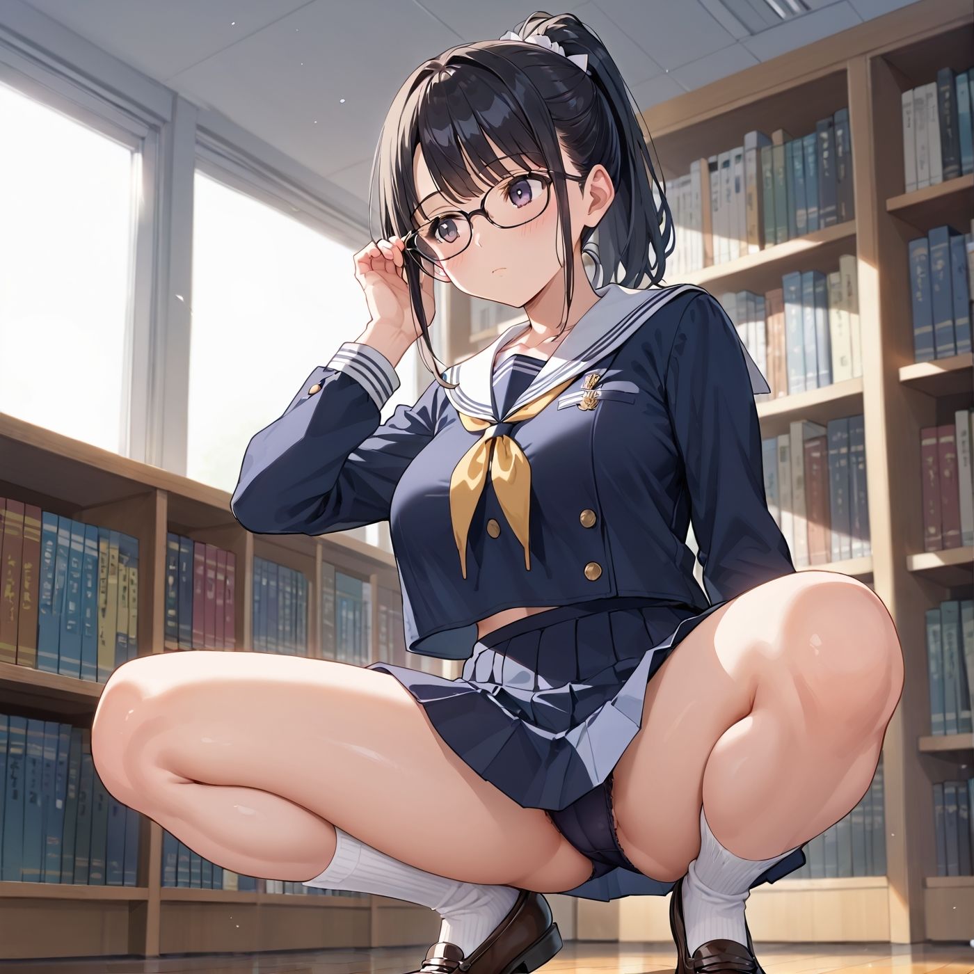学園性活！図書委員と官能的な秘め事1【メガネ美少女の厳選CG350枚収録】 サンプル10ページ目