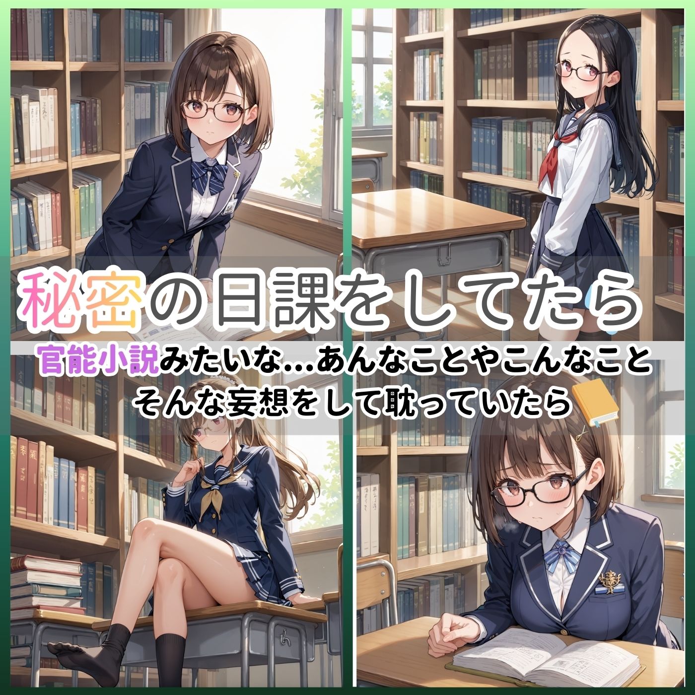 学園性活！図書委員と官能的な秘め事2【メガネ美少女の厳選CG207枚収録】 サンプル1ページ目