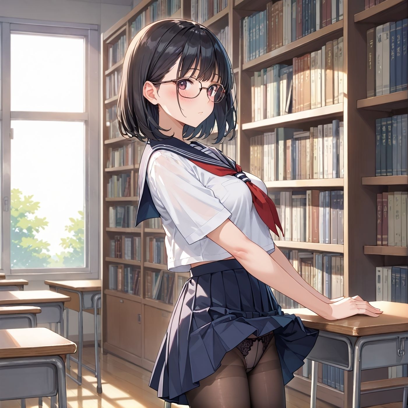 学園性活！図書委員と官能的な秘め事2【メガネ美少女の厳選CG207枚収録】 サンプル4ページ目