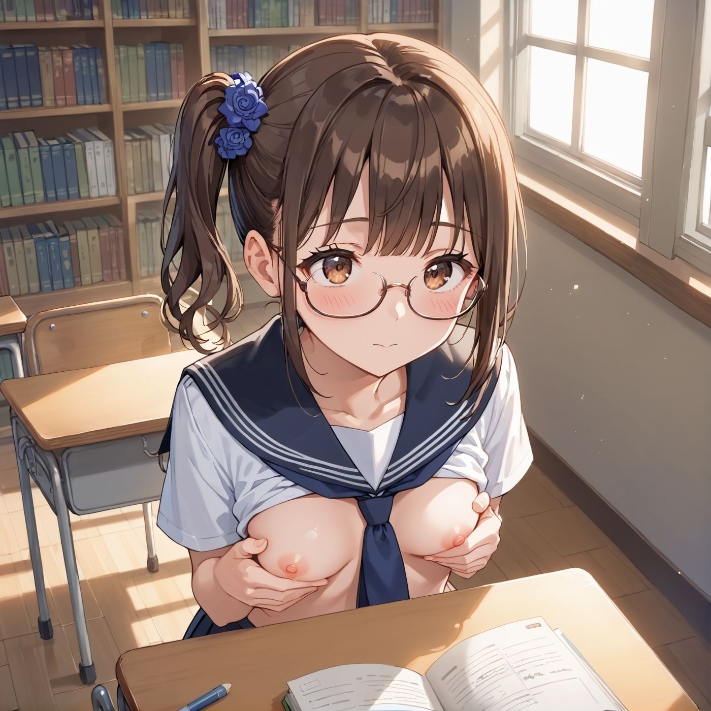 学園性活！図書委員と官能的な秘め事2【メガネ美少女の厳選CG207枚収録】 サンプル7ページ目