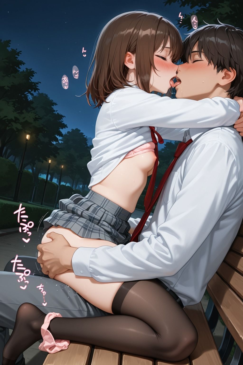 幼馴染JKと夜の公園で禁断生ハメ 〜月明かりの下で連続中出し〜 サンプル5ページ目