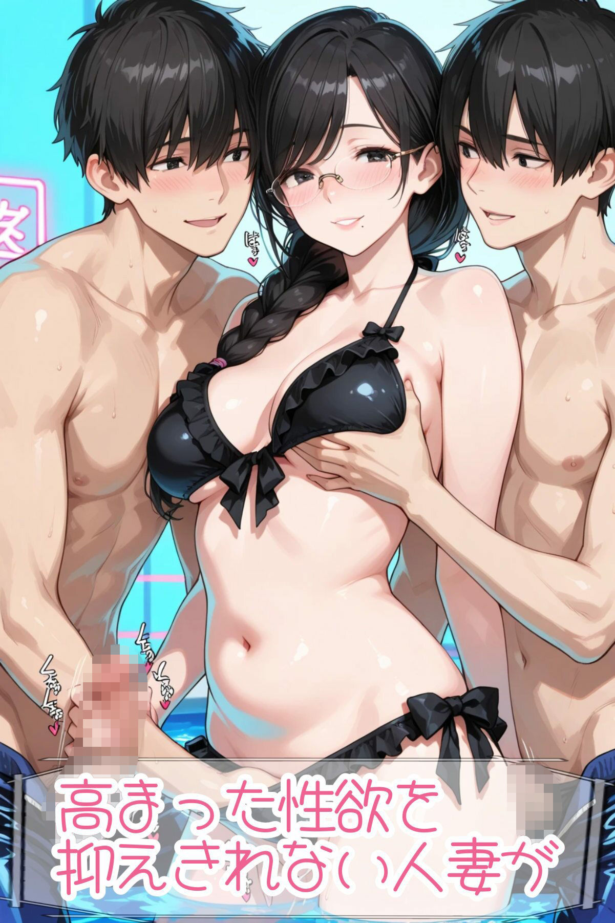 人妻乱交ナイトプール サンプル1ページ目