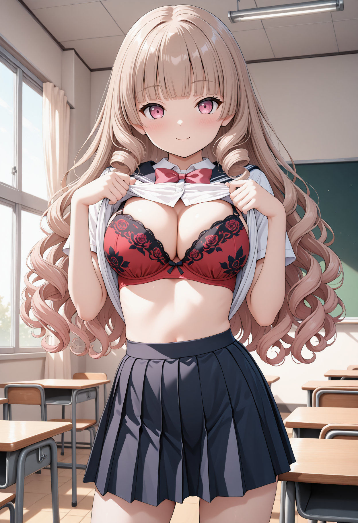 学園のお嬢様は実はビッチでした  宝条桜 （ほうじょうさくら） サンプル2ページ目
