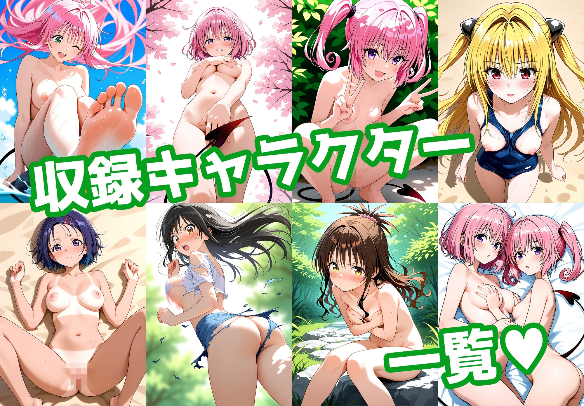【女性のみ】7キャラ イラストまとめ （430枚） サンプル1ページ目