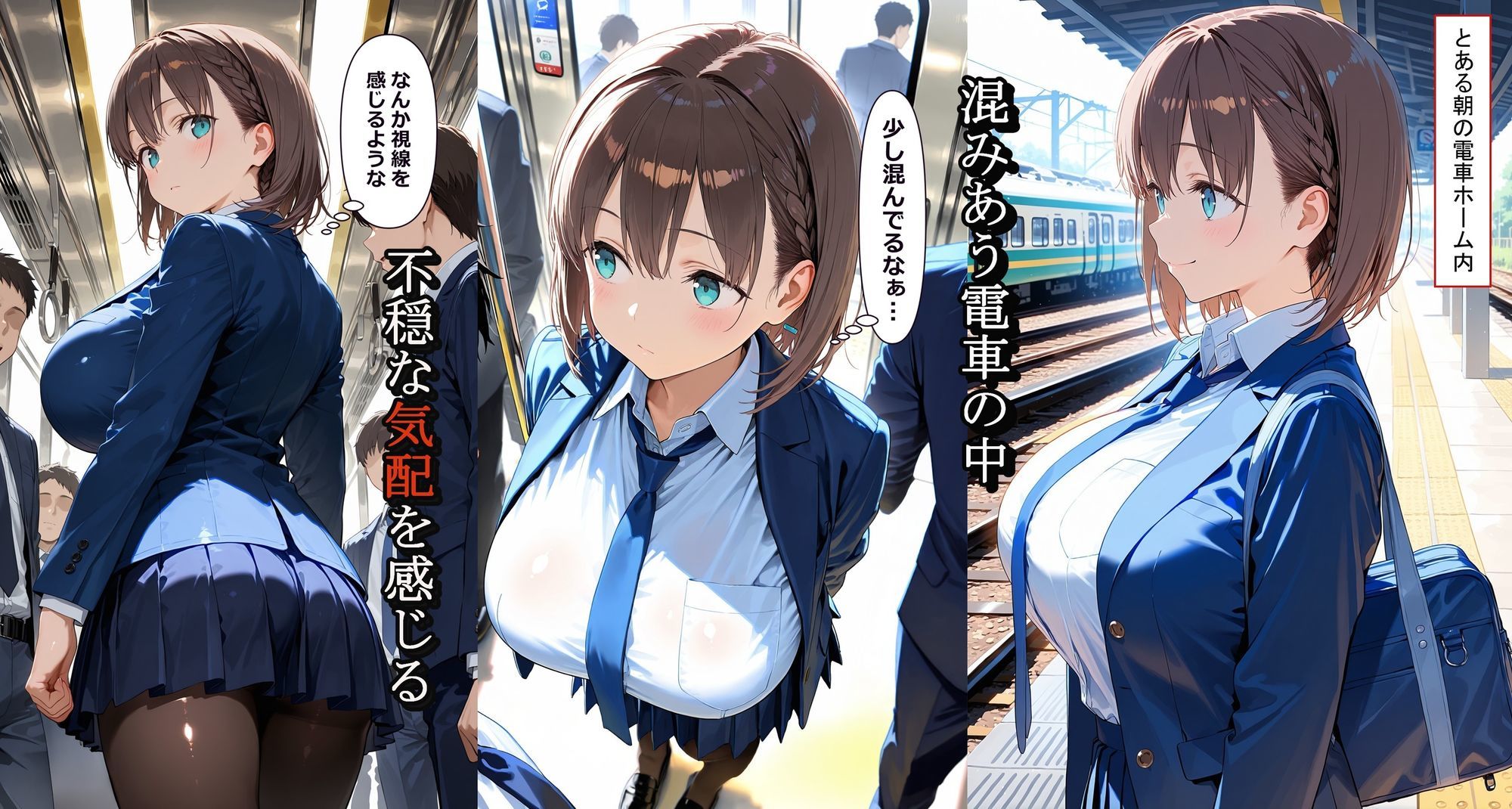 たわわな二人がキモデブおやじに種付け快楽堕ちされる話 サンプル1ページ目