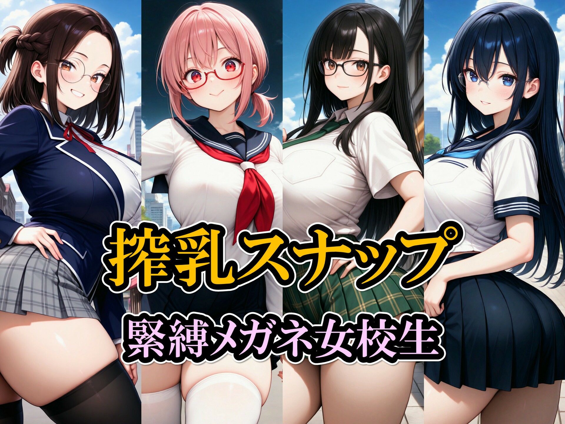 搾乳スナップ/緊縛メガネ女校生 サンプル1ページ目