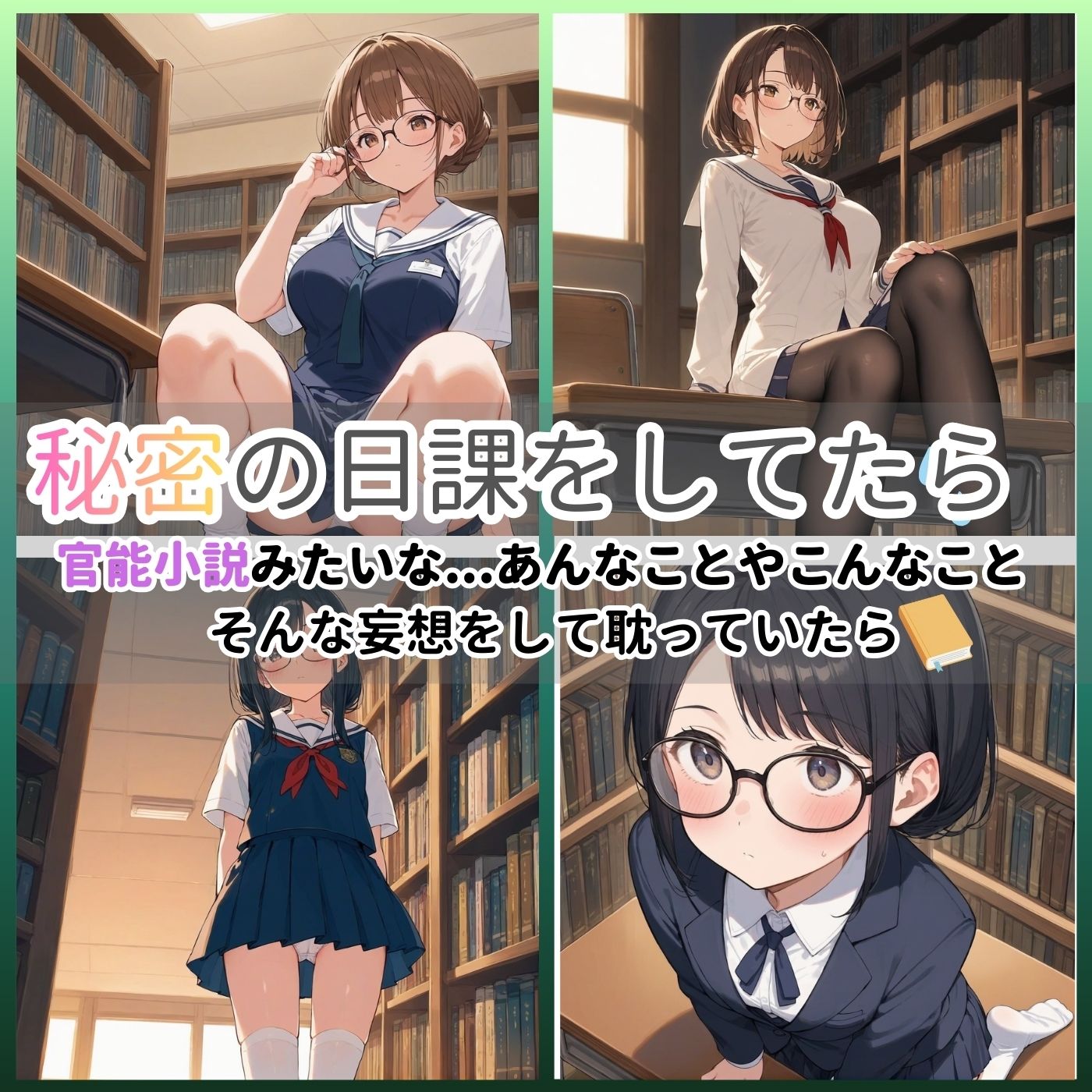 学園性活！図書委員と官能的な秘め事3【メガネ美少女の厳選CG350枚収録】 サンプル1ページ目