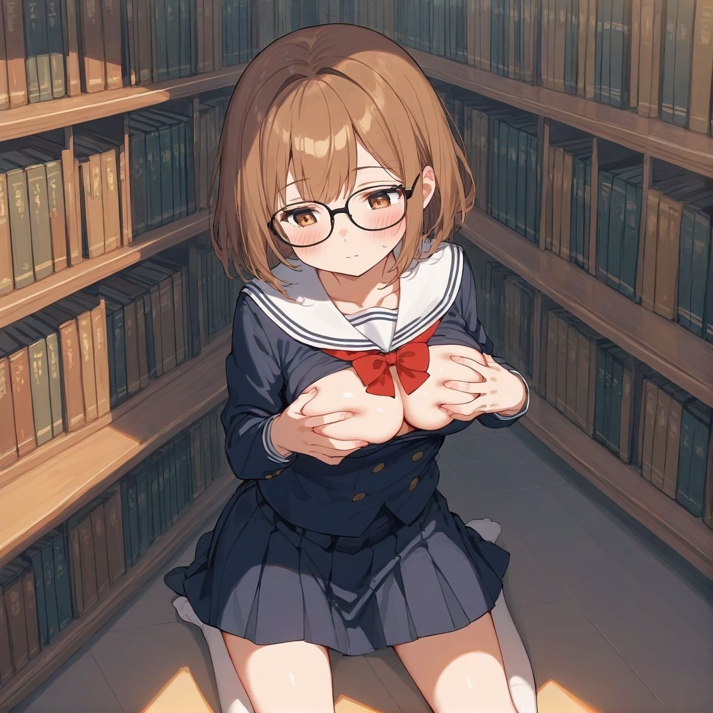 学園性活！図書委員と官能的な秘め事3【メガネ美少女の厳選CG350枚収録】 サンプル5ページ目