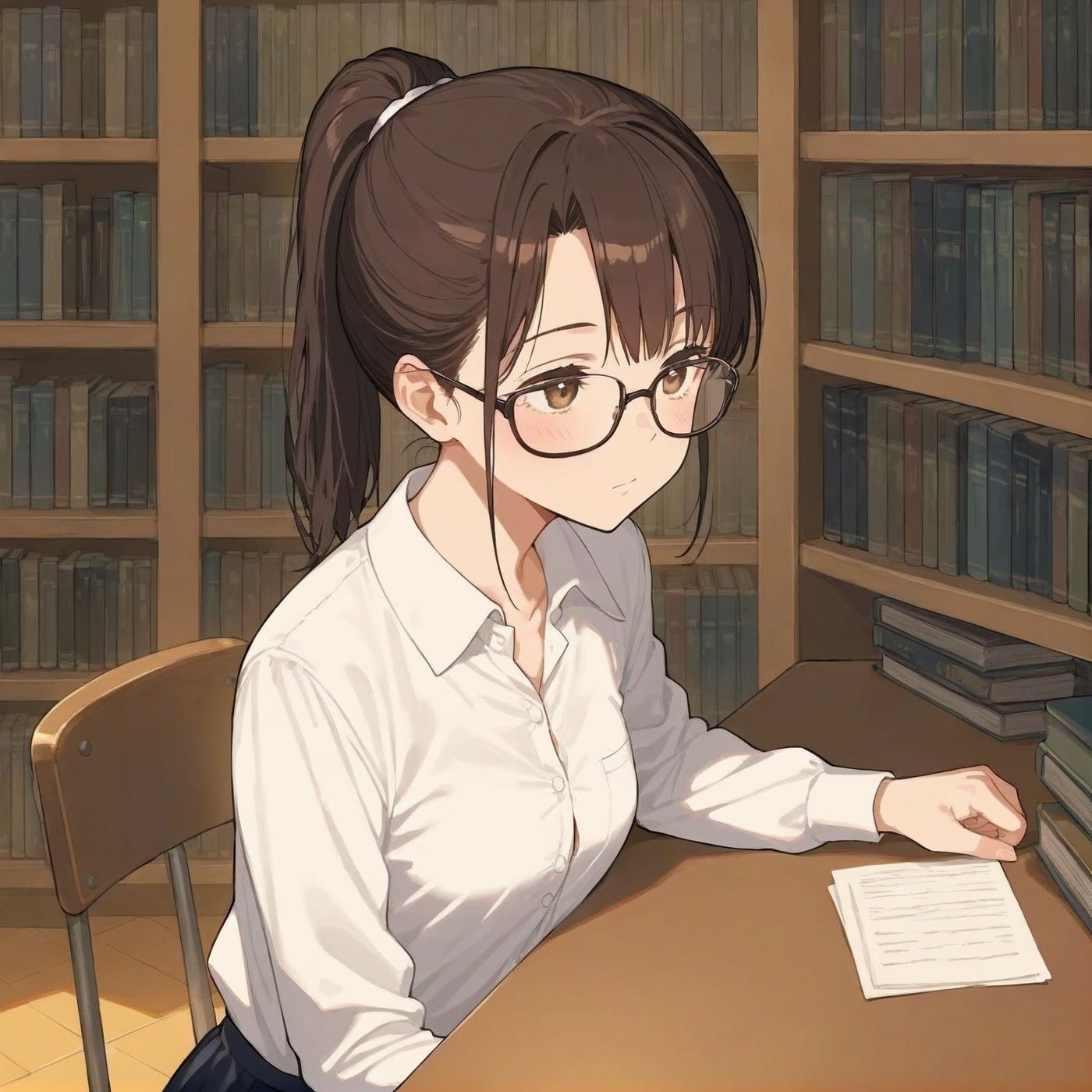 学園性活！図書委員と官能的な秘め事3【メガネ美少女の厳選CG350枚収録】 サンプル10ページ目