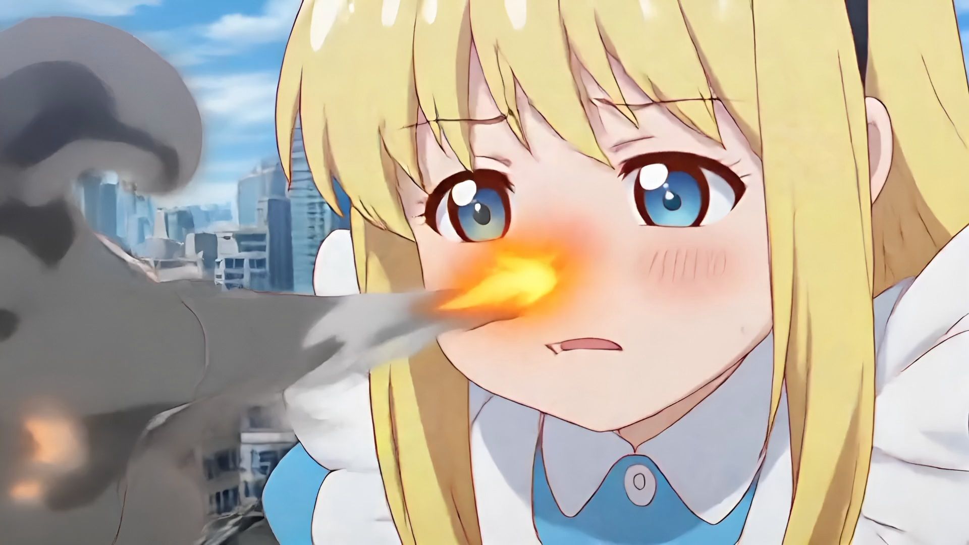 【自信作！】ハイパー巨大娘くしゃみアニメーション！/ Hyper Giantess Sneeze Full Animation！ （mp4） サンプル2ページ目