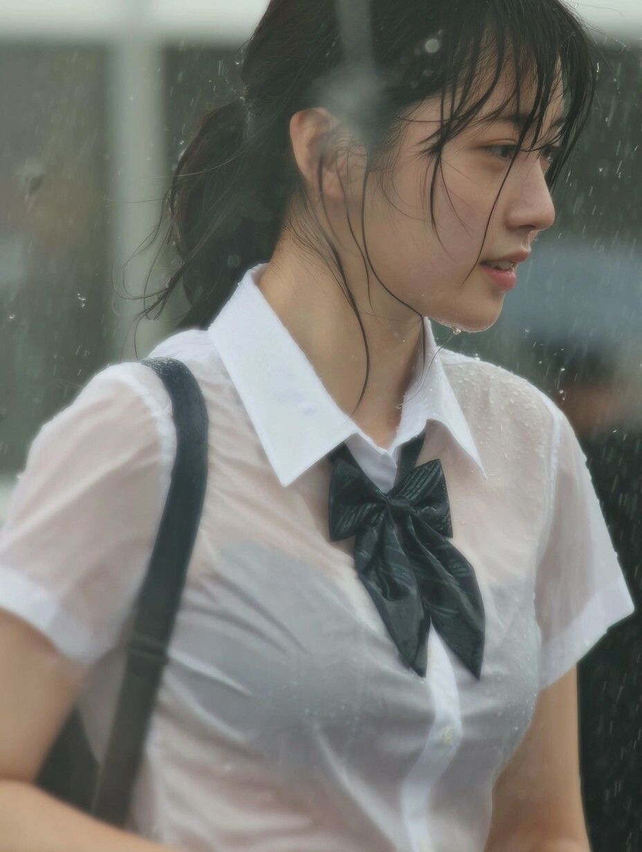【画像200枚】雨と白のブラウス サンプル1ページ目