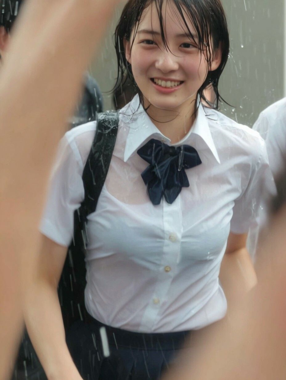 【画像200枚】雨と白のブラウス サンプル2ページ目