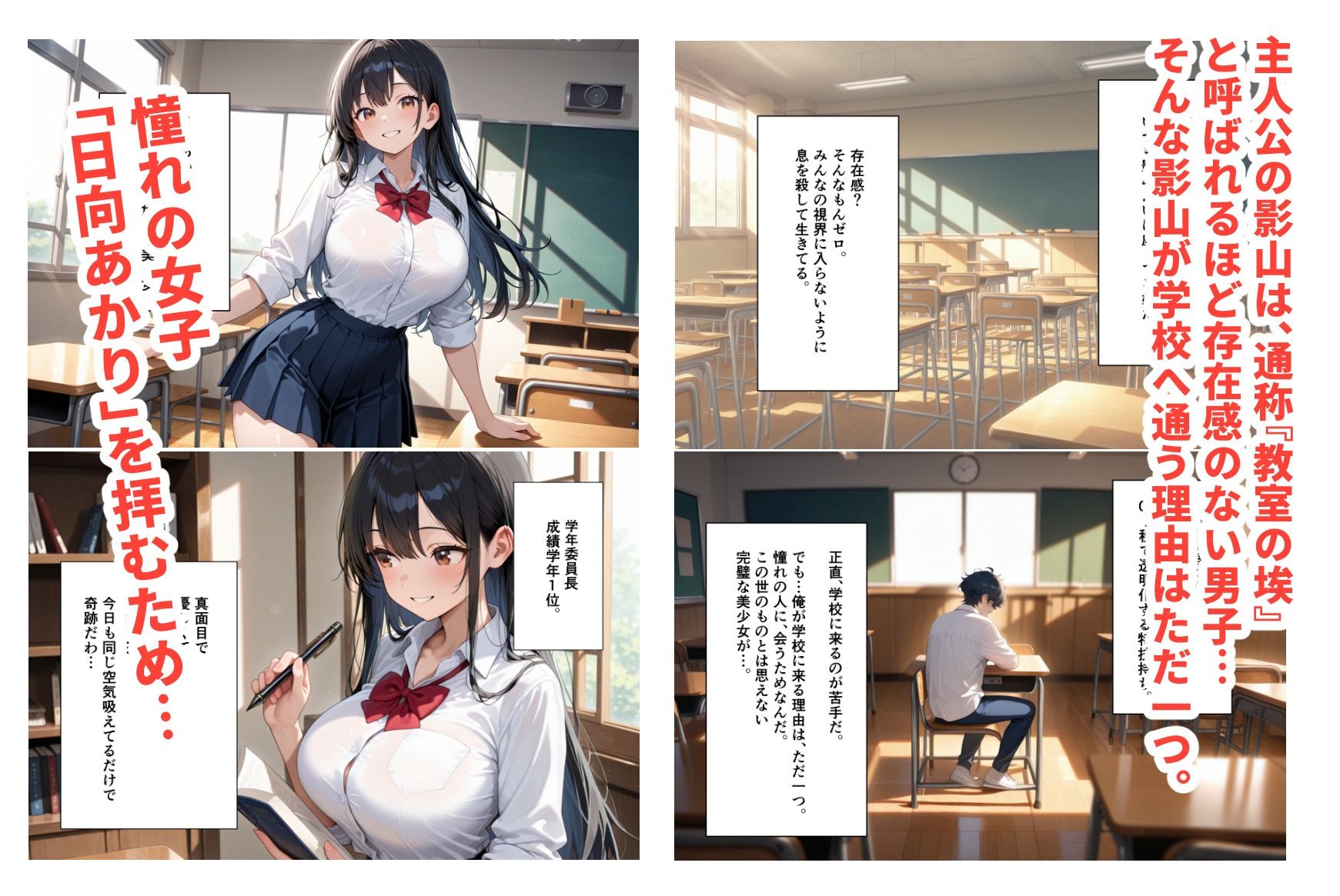 才色兼備な委員長が  陰キャな俺にメス堕ちした話 サンプル1ページ目