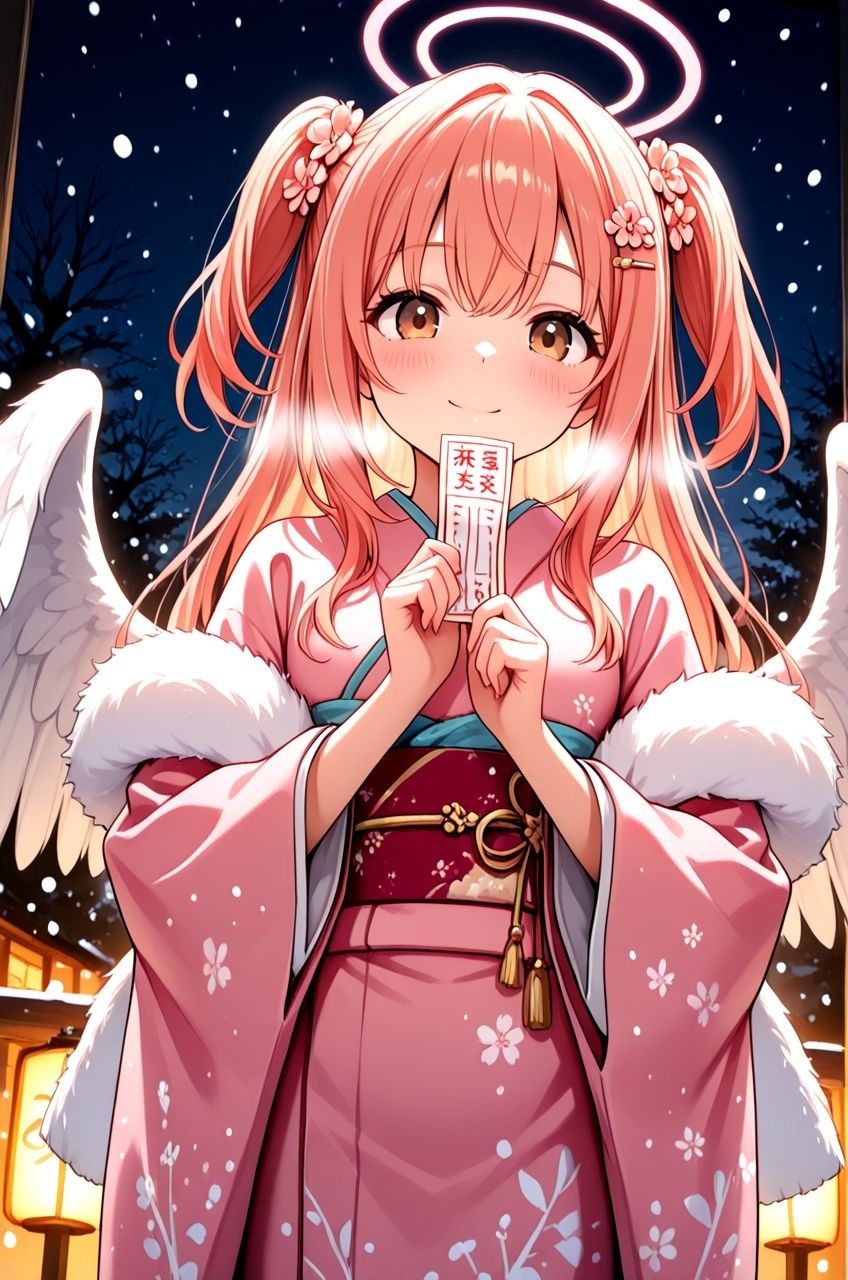 拾った美少女天使にエッチなこと教えたらドハマりしちゃって いつまでも天界に帰れるのに帰らないお話 初詣編 サンプル1ページ目