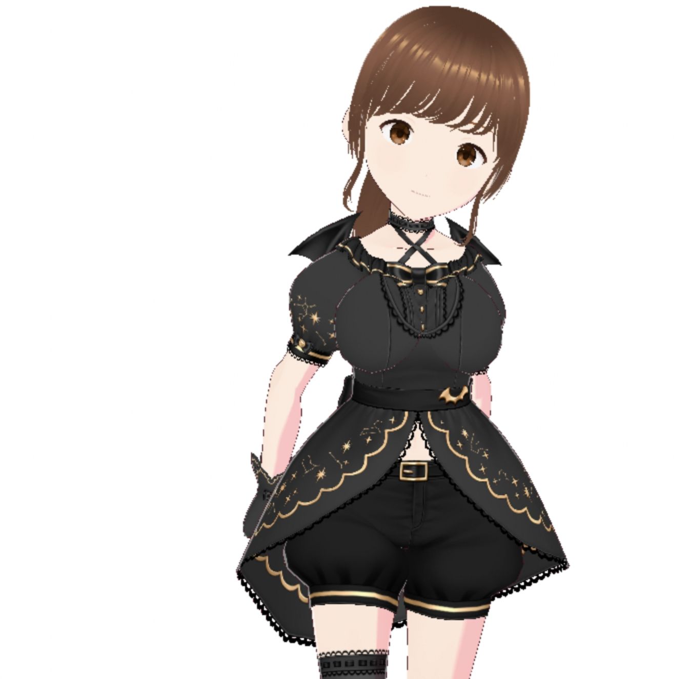 黒いドレスを着たお姉さん（セリフなし  3DCGモデル  イラスト集） サンプル4ページ目