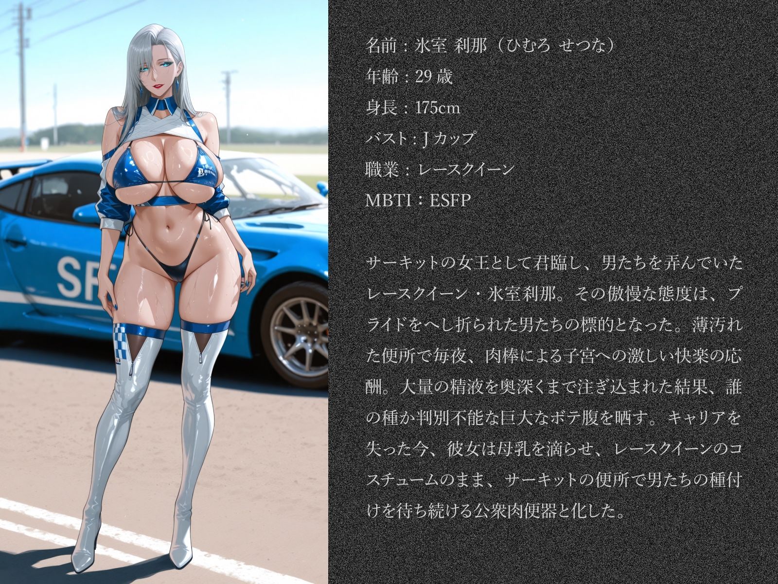 サーキットでイキってた母乳レースクイーンボテ腹公衆肉便器堕ち サンプル10ページ目