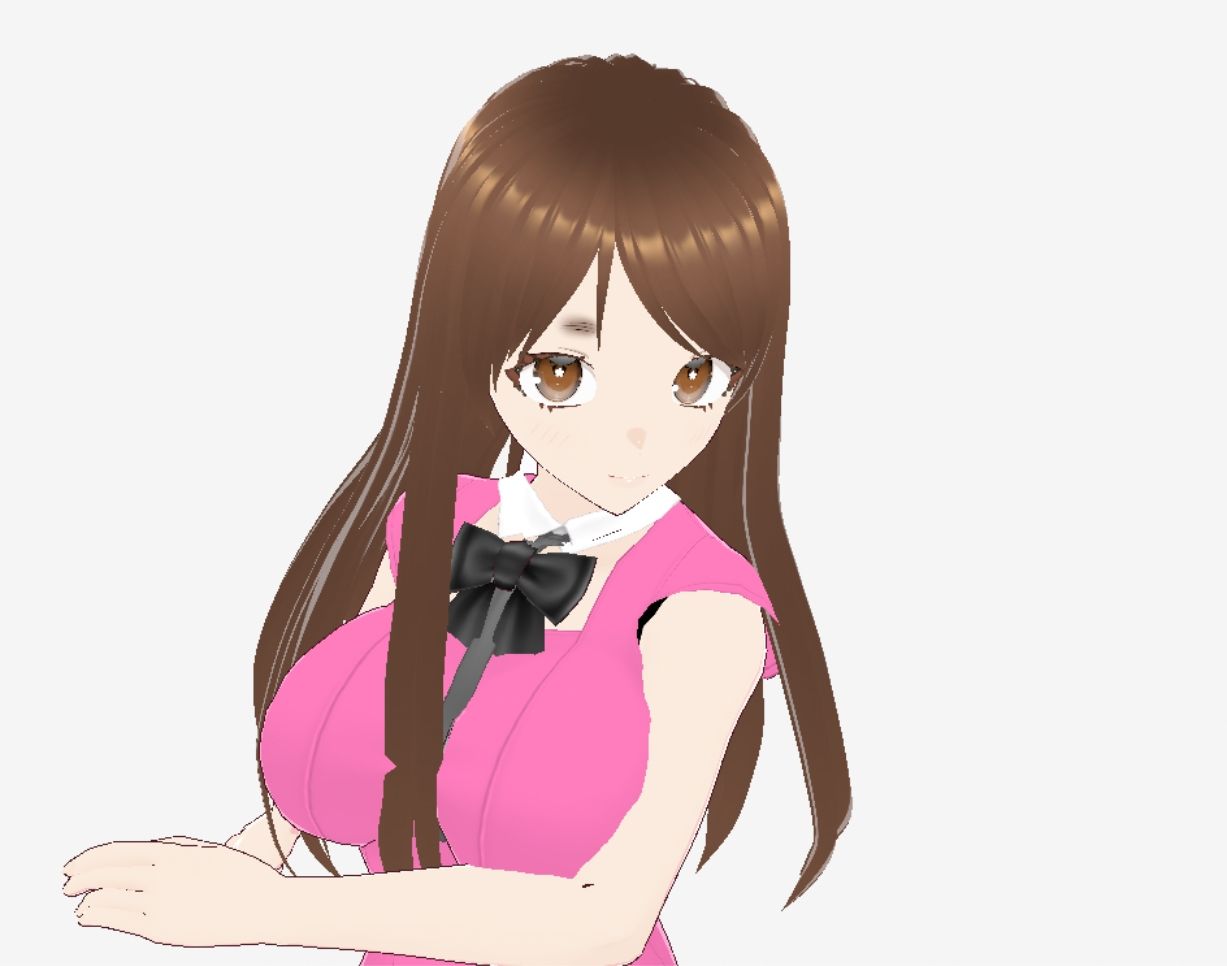ピンクの洋服の美女が色々なポーズをとっている（セリフなし  3DCGモデル  イラスト集） サンプル1ページ目