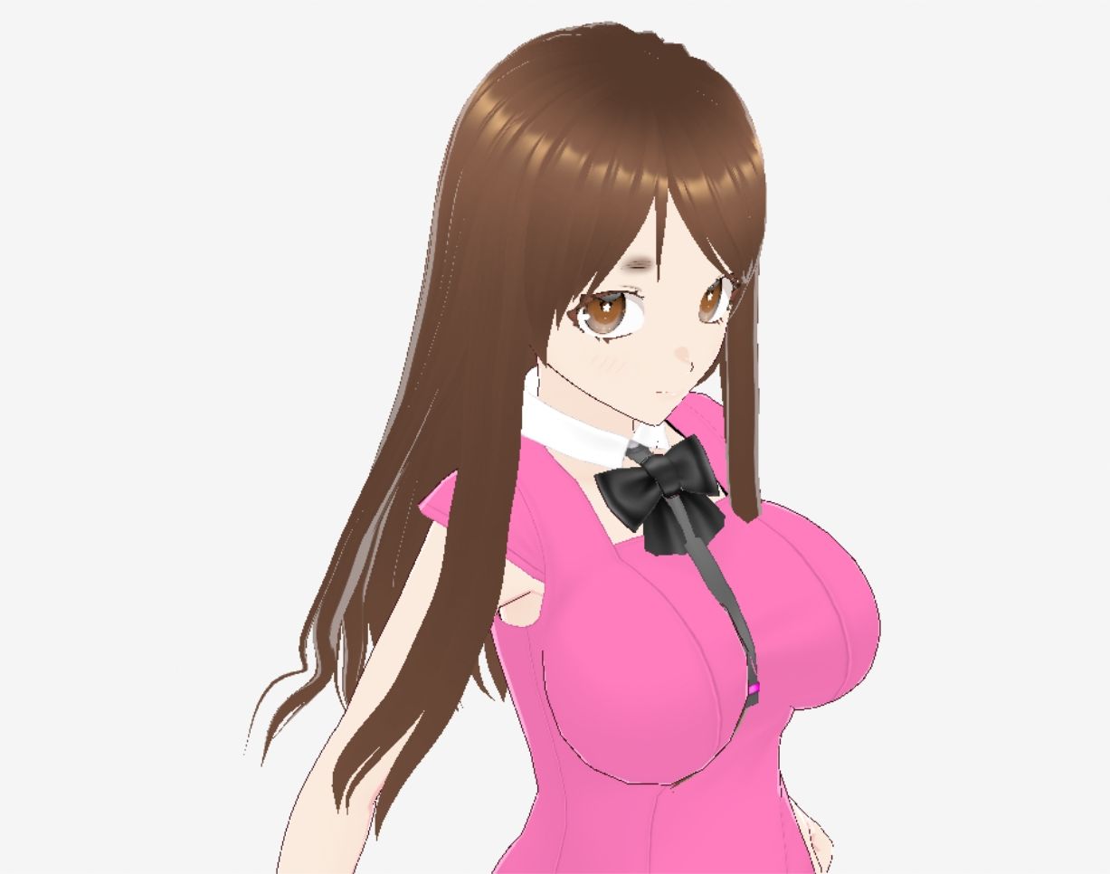 ピンクの洋服の美女が色々なポーズをとっている（セリフなし  3DCGモデル  イラスト集） サンプル2ページ目