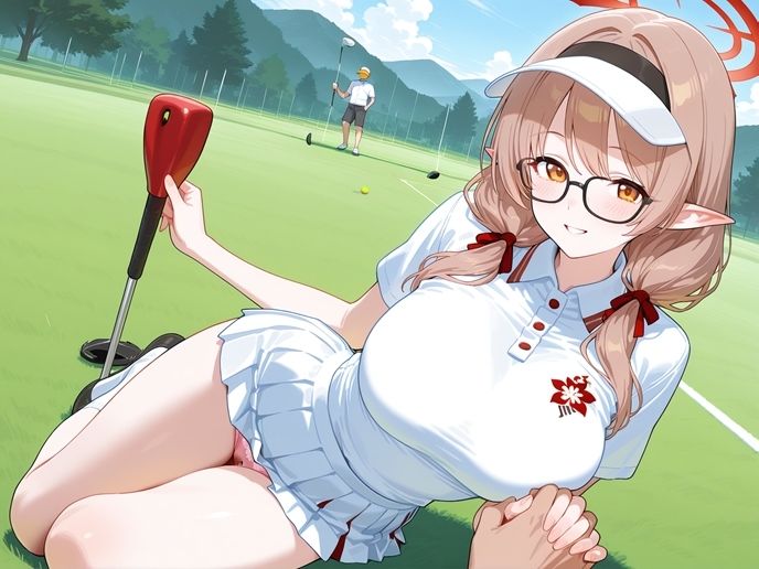 チナツとゴルフエッチ（はーと） コスプレ・巨乳・いちゃいちゃ・野外・くぱぁ サンプル1ページ目