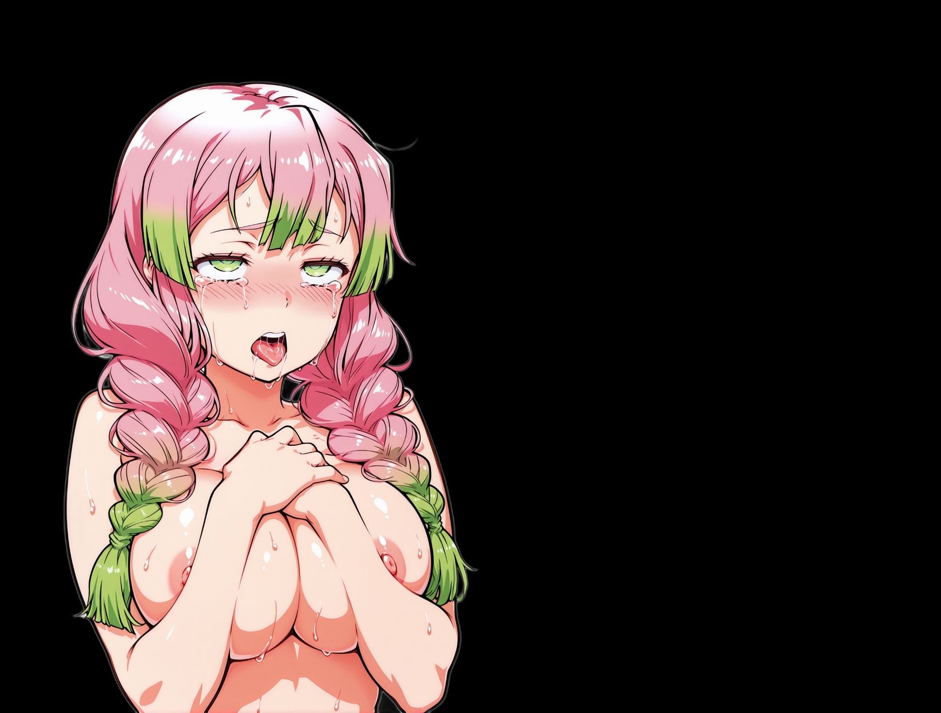 デカパイ美少女ツイン三つ編み女剣士 サンプル1ページ目