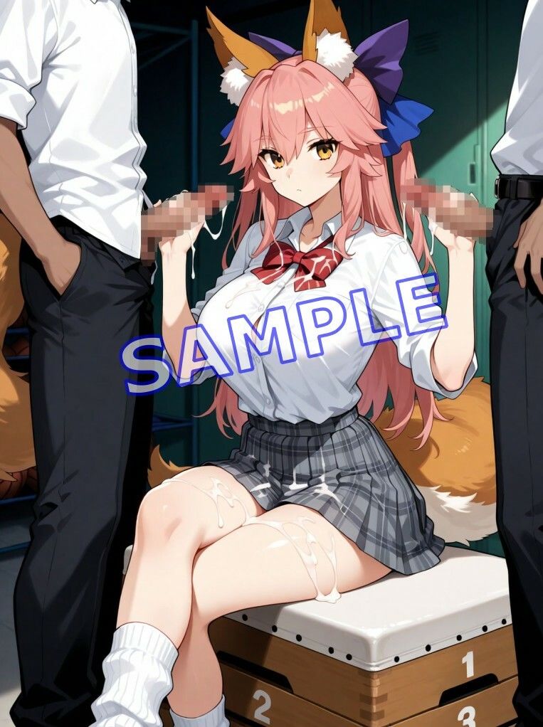 Fate/EXTRAネロ＆玉藻の前  制服＋競泳水着CG集 サンプル9ページ目