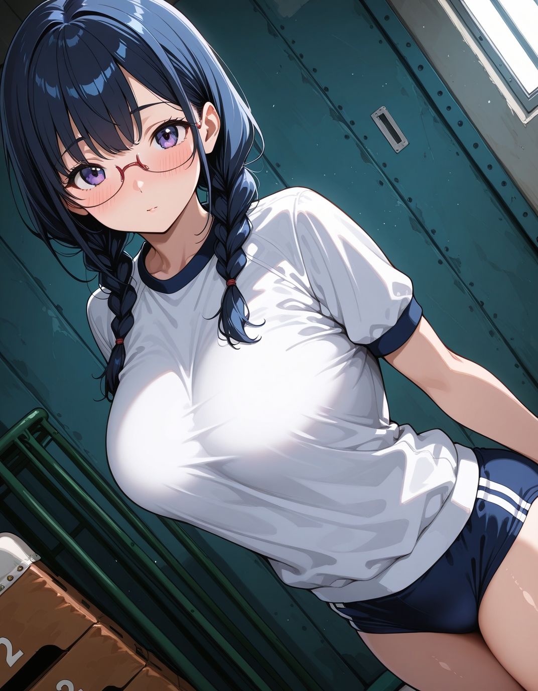 ブルマ日和。― 三つ編みメガネ女子編 ― サンプル5ページ目
