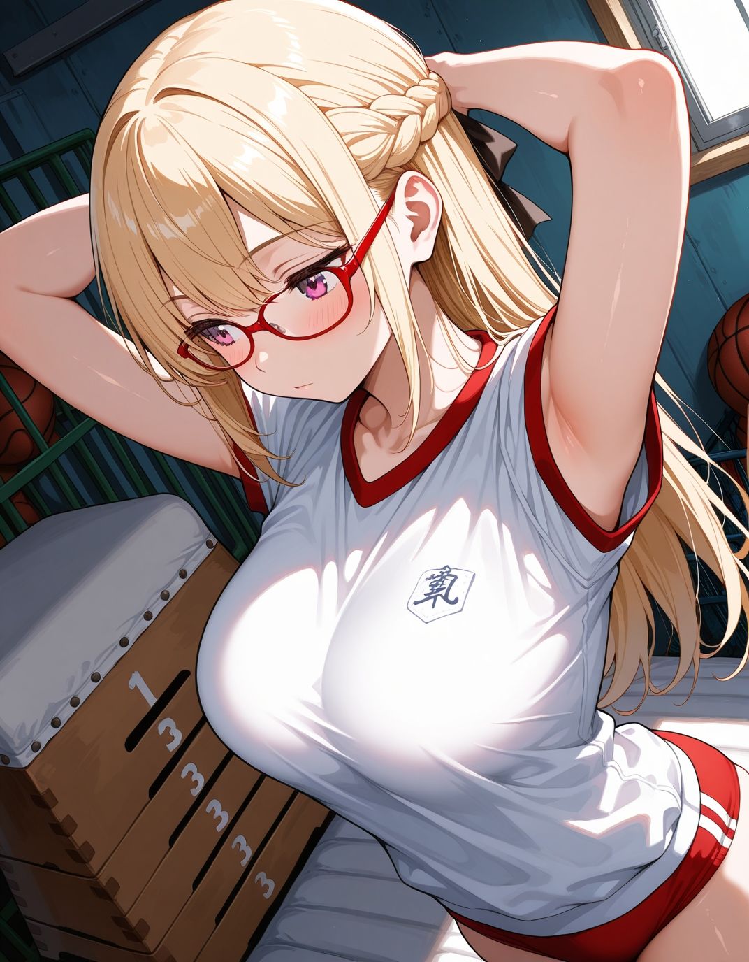 ブルマ日和。― 三つ編みメガネ女子編 ― サンプル6ページ目